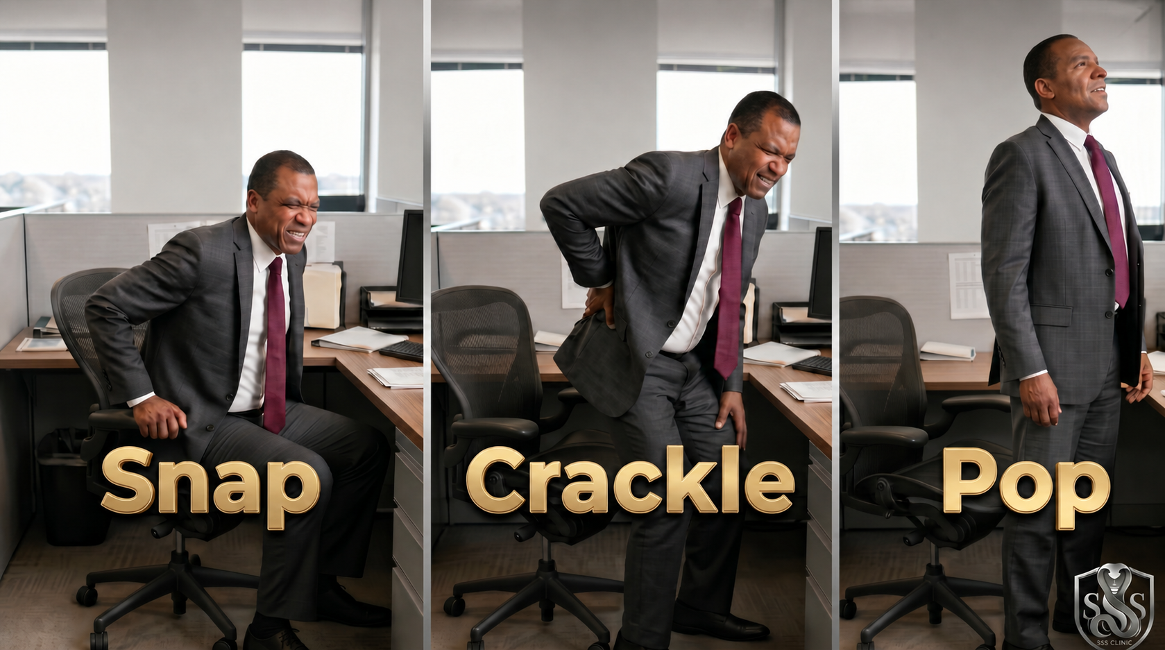 Lower back pain discomfort example